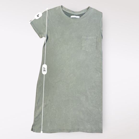 Abercrombie & Fitch Women’s Olive Green Short Sleeve Mini T-Shirt Dress Size‎ SP - Picture 4 of 6